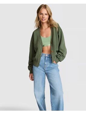 VS Pink Ivy Cropped Cardigan NWT Size S